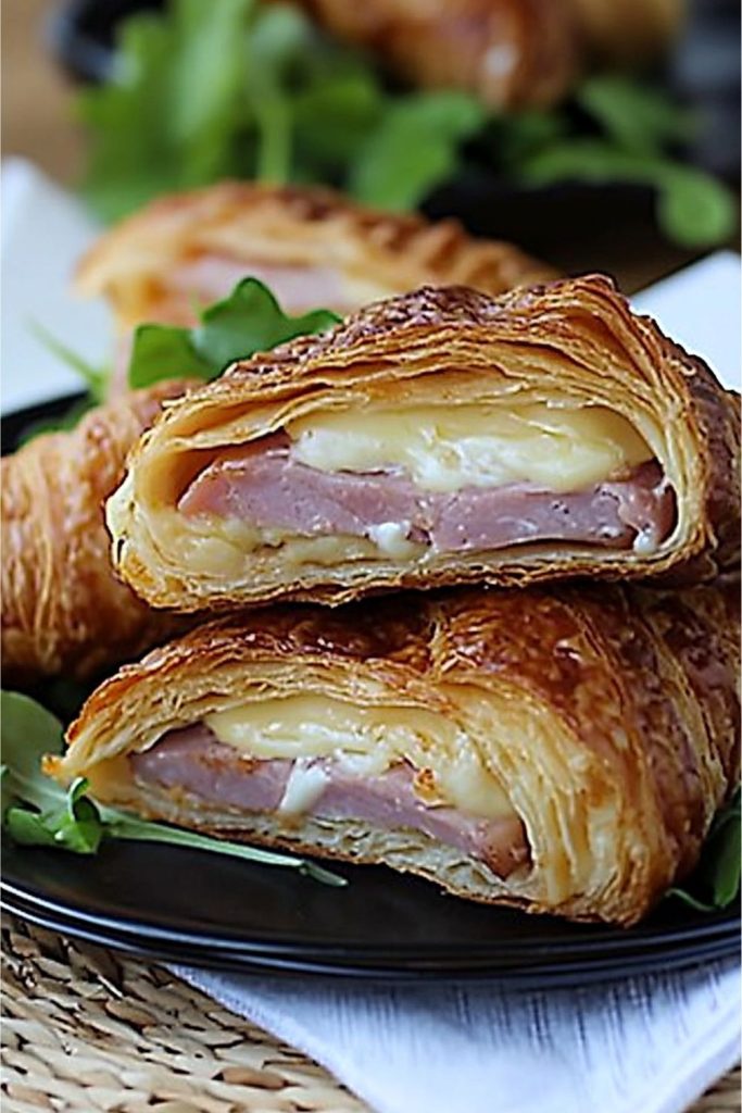 21.Croissants de pizza de jamón y queso 3