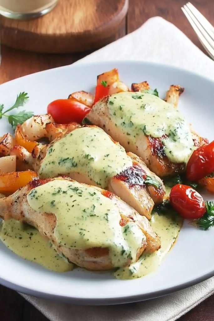 81.Pechugas de pollo con crema al cilantro 3
