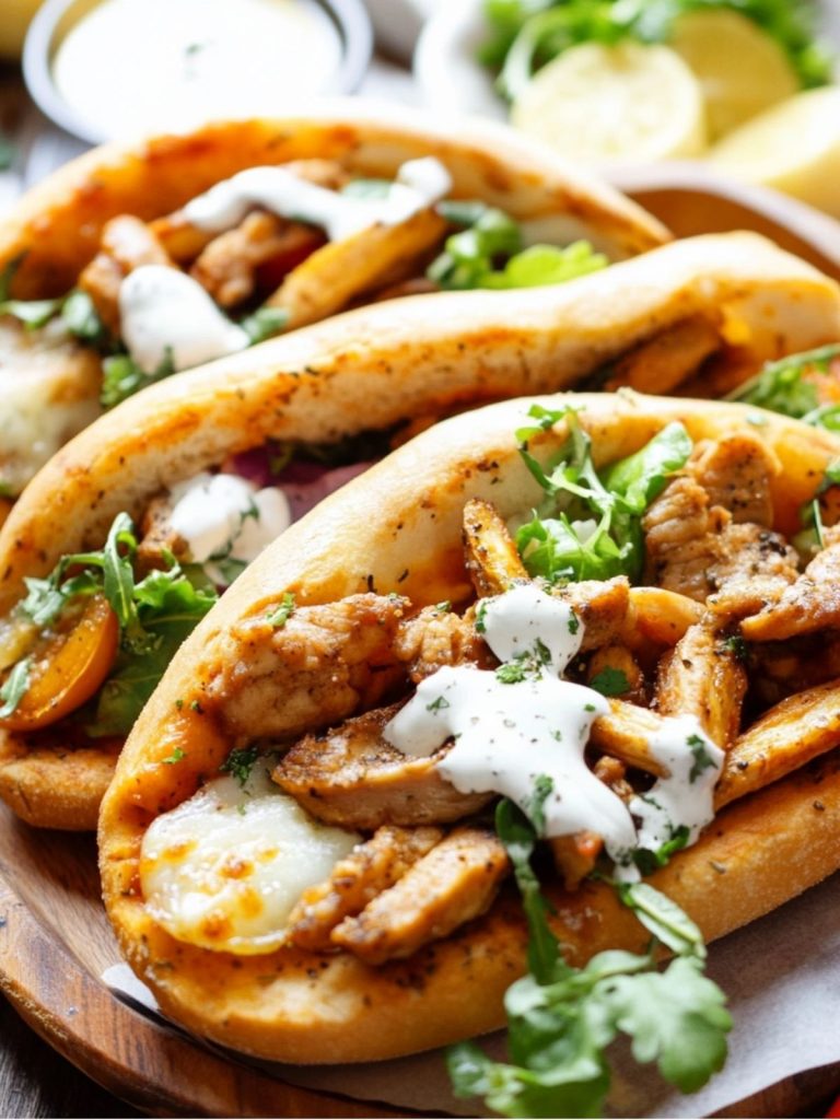 Zachte Pizzabroodjes Met Kip En Aardappelfriet (3)