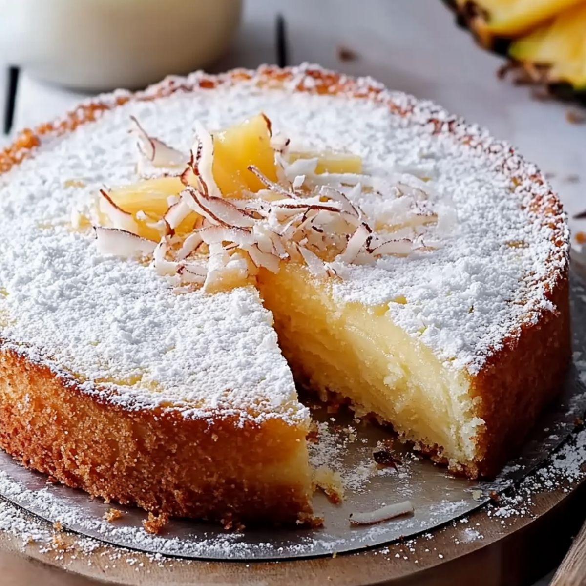 200.Tarta de piña y coco