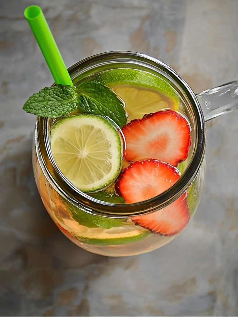 Agua de Fresa Limón Pepino Menta (3)