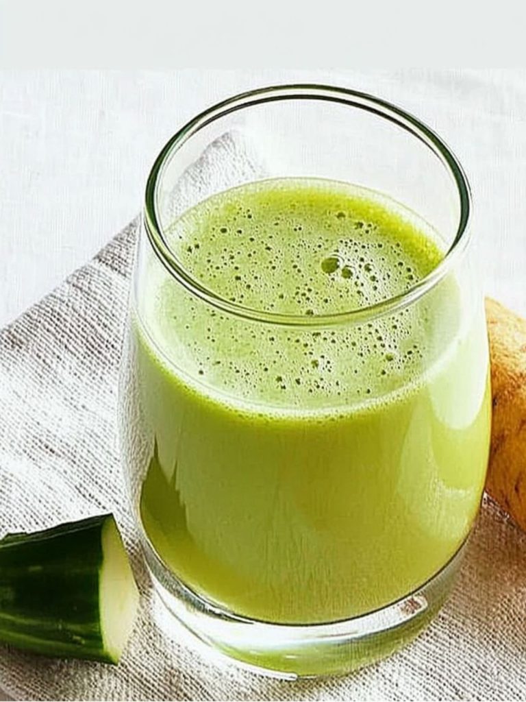 Jugo Verde Refrescante de Piña, Pepino y Espinaca (4)