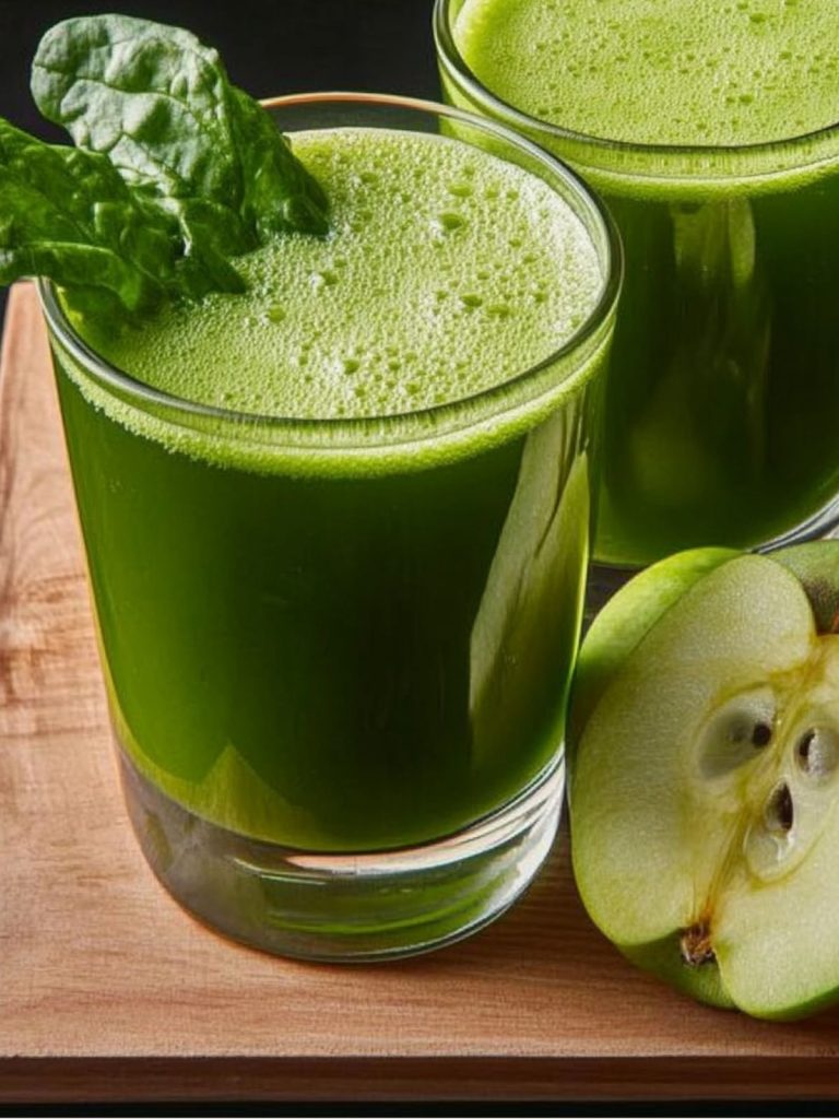 Jugo Verde de Espinaca, Manzana y Jengibre (4)
