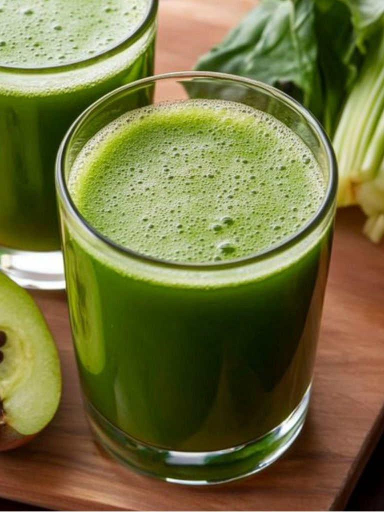 Jugo Verde de Espinaca, Manzana y Jengibre