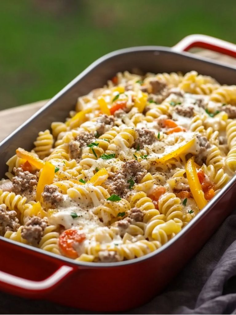 Pasta con Carne Molida y Queso