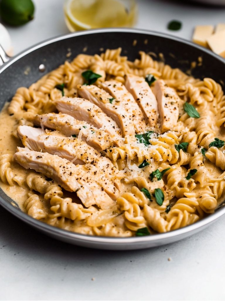 Pollo con Pasta en Salsa Cremosa (4)