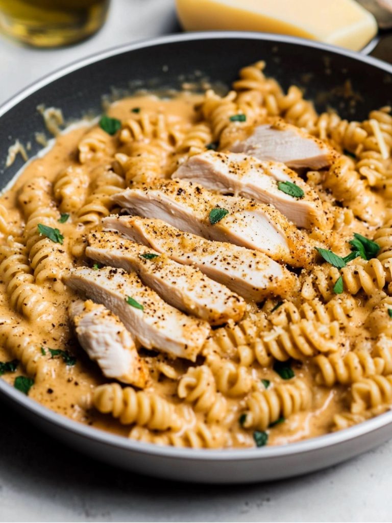 Pollo con Pasta en Salsa Cremosa