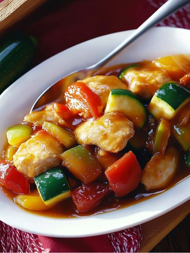 pechuga de pollo agridulce