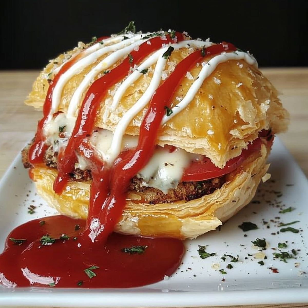 Hamburguesa Hojaldrada