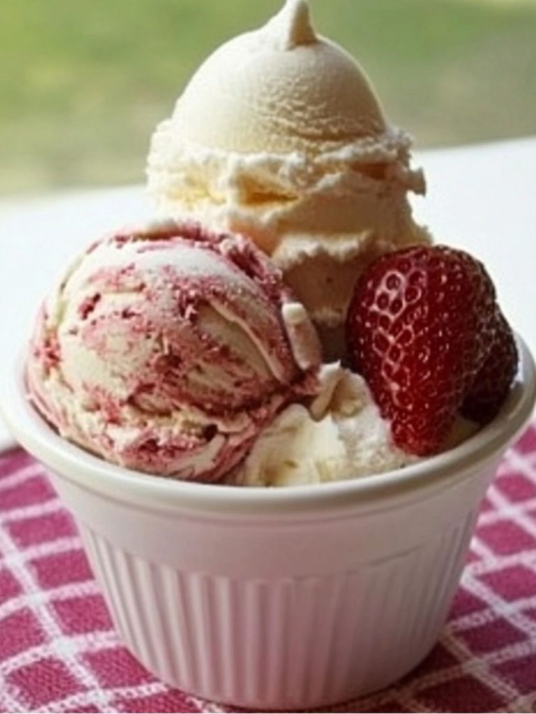 Helado De Fresas Con Crema (3)