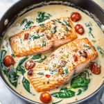 Salmón Cremoso a La Toscana