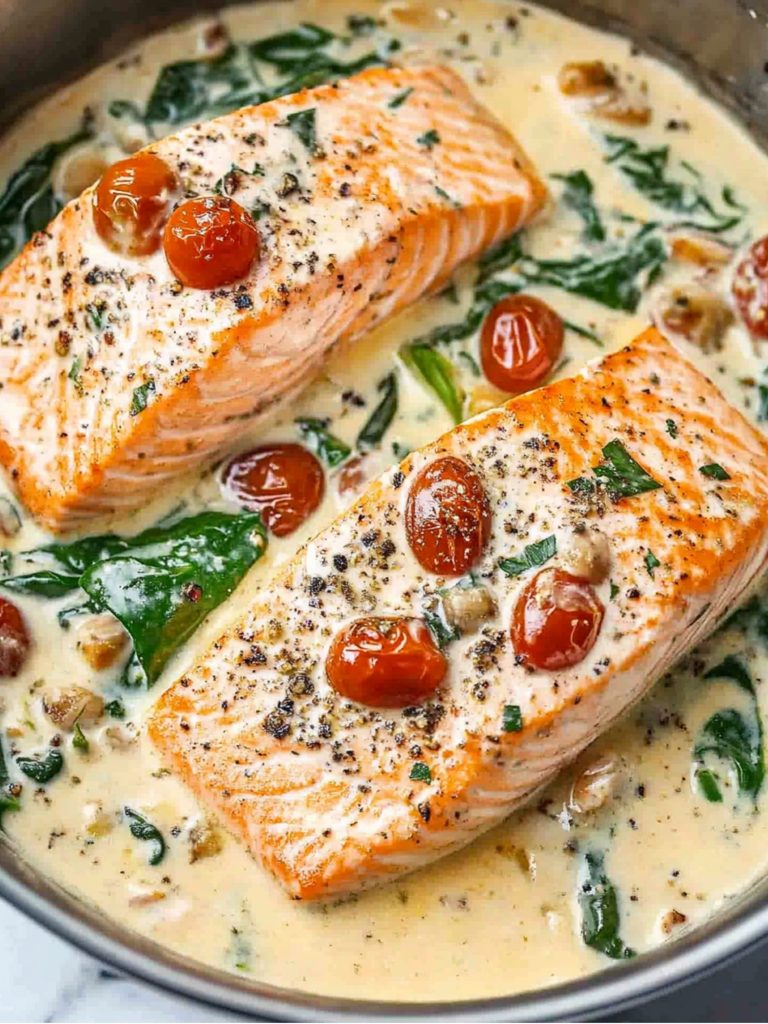 Salmón Cremoso a La Toscana (2)