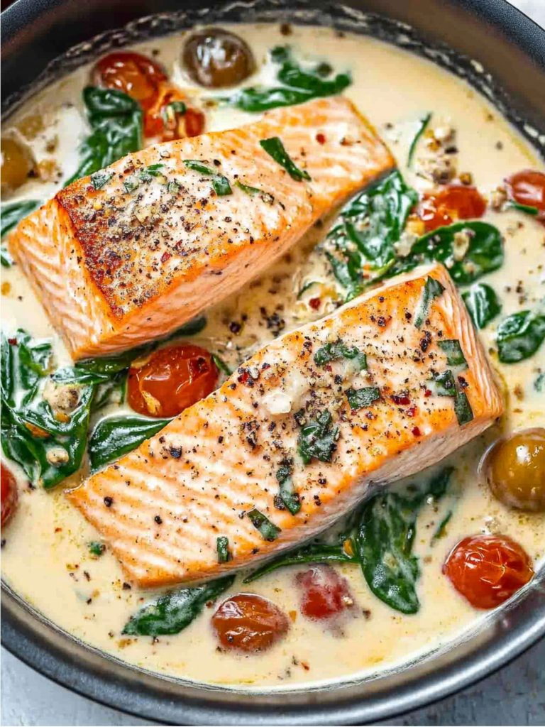 Salmón Cremoso a La Toscana (5)
