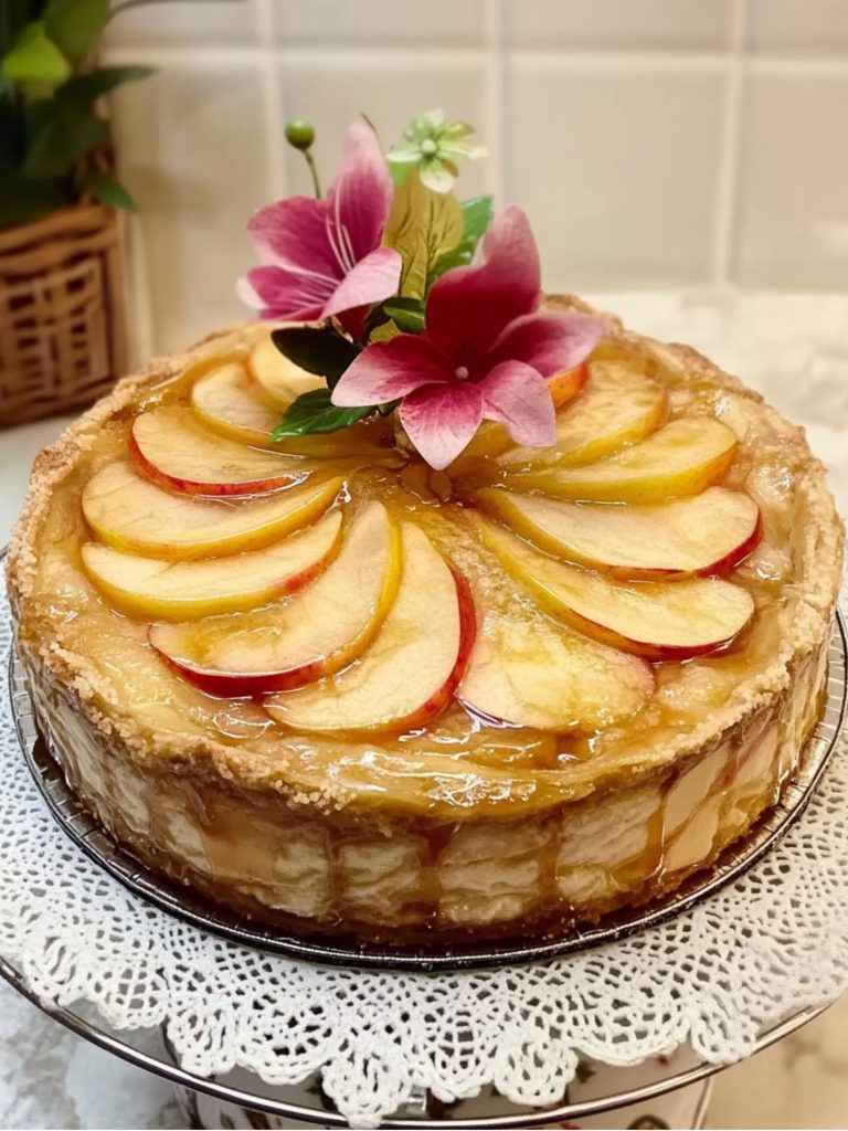 Tarta de queso con manzanas caramelizadas (4)