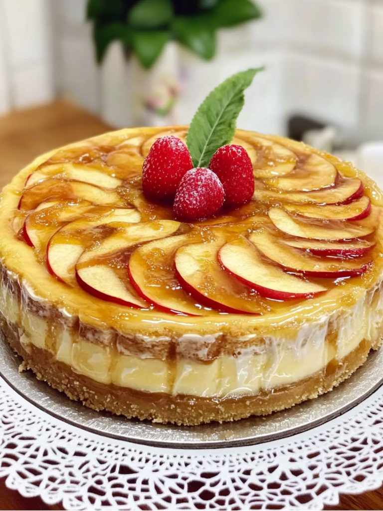 Tarta de queso con manzanas caramelizadas (5)