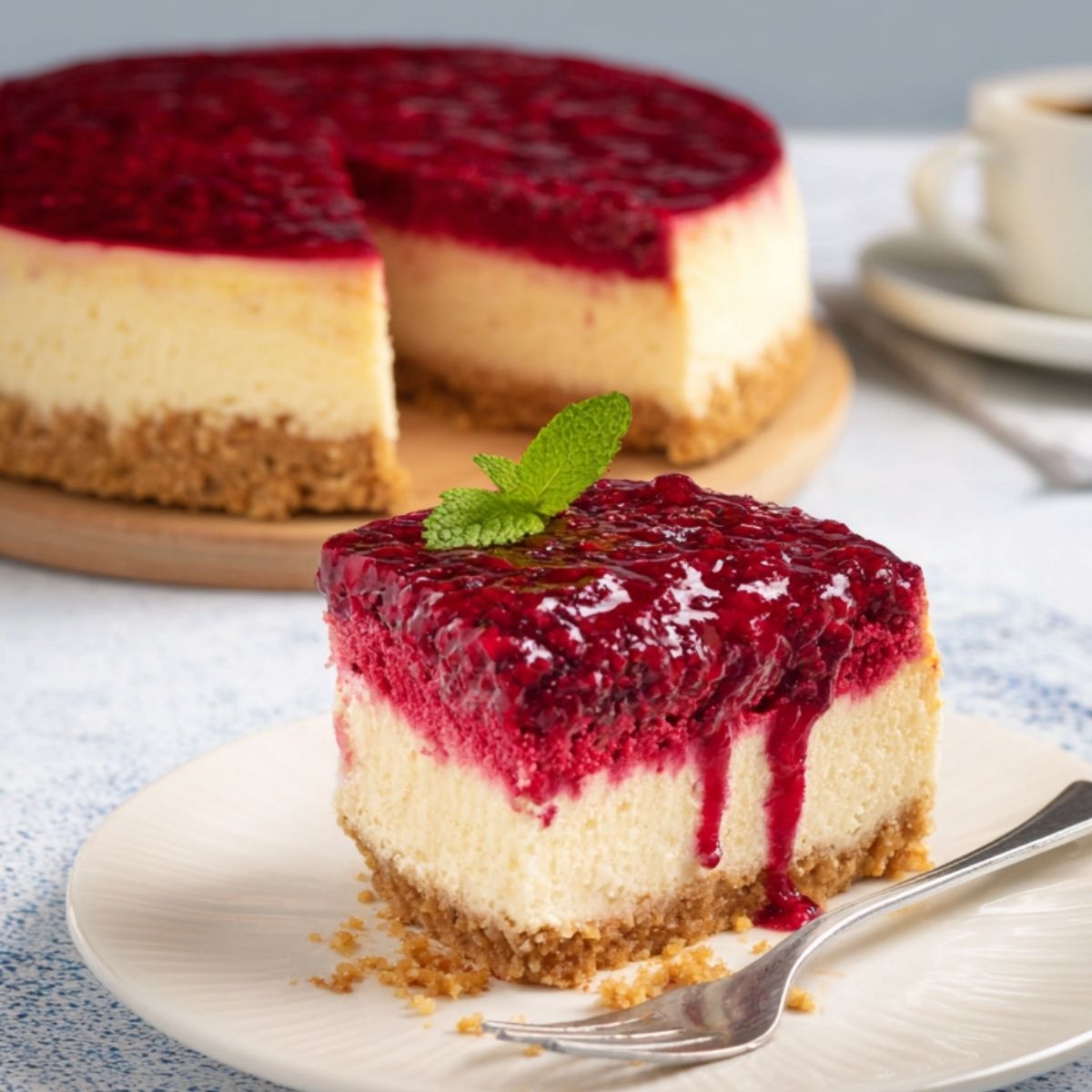 Cheesecake Casero de Frambuesa