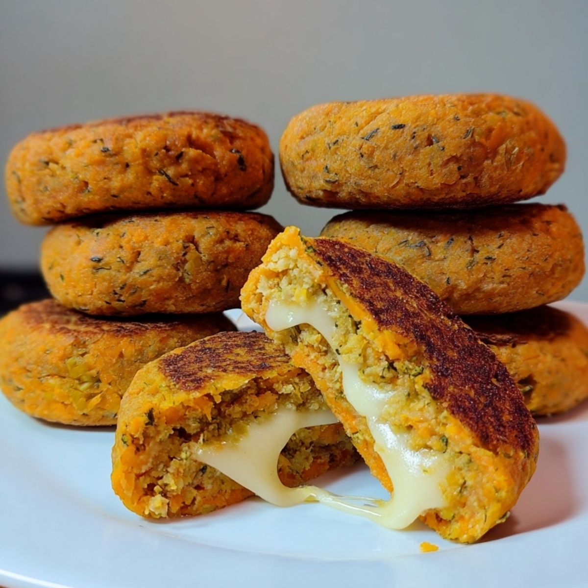 Hamburguesitas de Zanahoria Rellenas de Queso