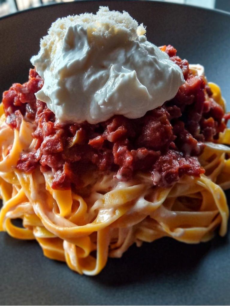 Spaghetti Con Chorizo Y Burrata (4)