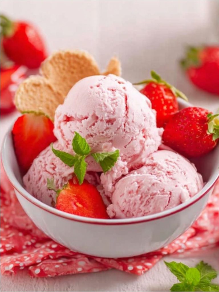 Helado de fresa casero (3)
