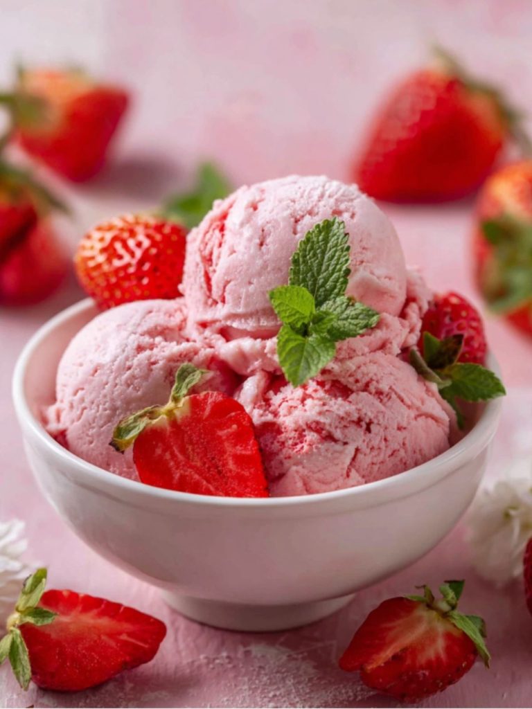 Helado de fresa casero (5)