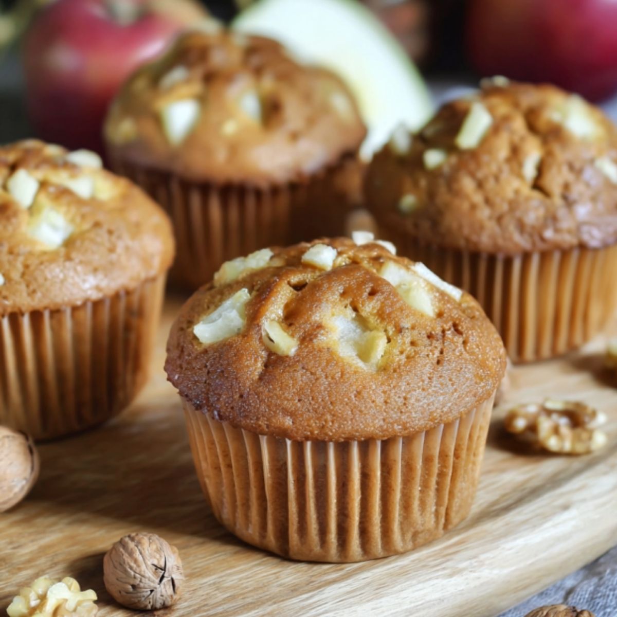 Magdalenas Caseras de Nueces y Manzana (Receta de la Abuela)
