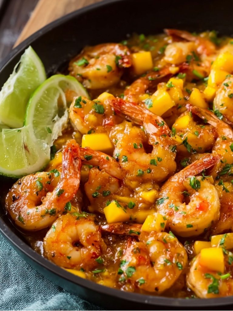Camarones en Salsa de Mango (3)