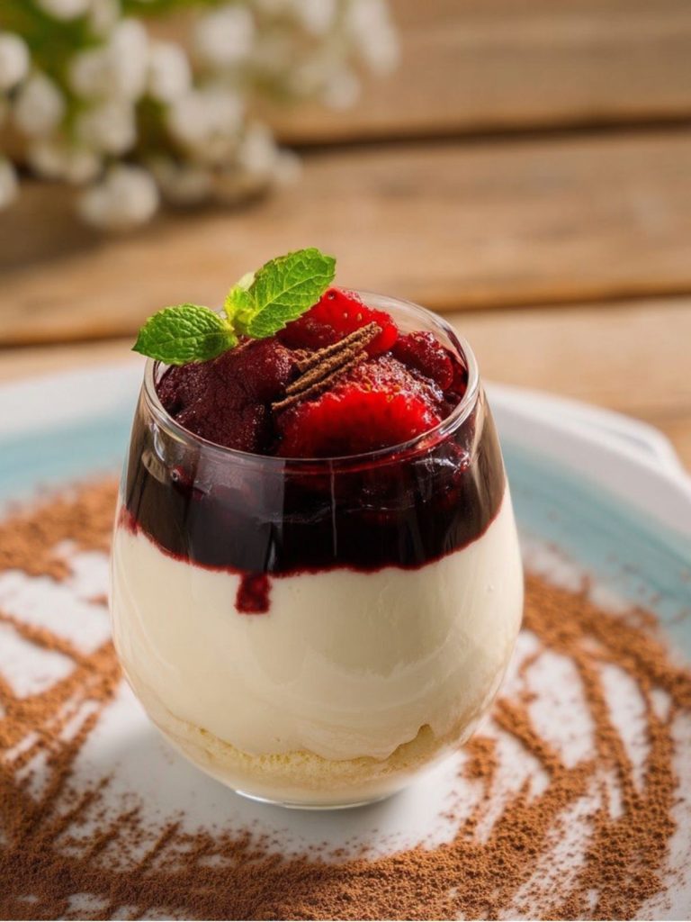 Panna Cotta de Vainilla con Frutos Rojos (2)