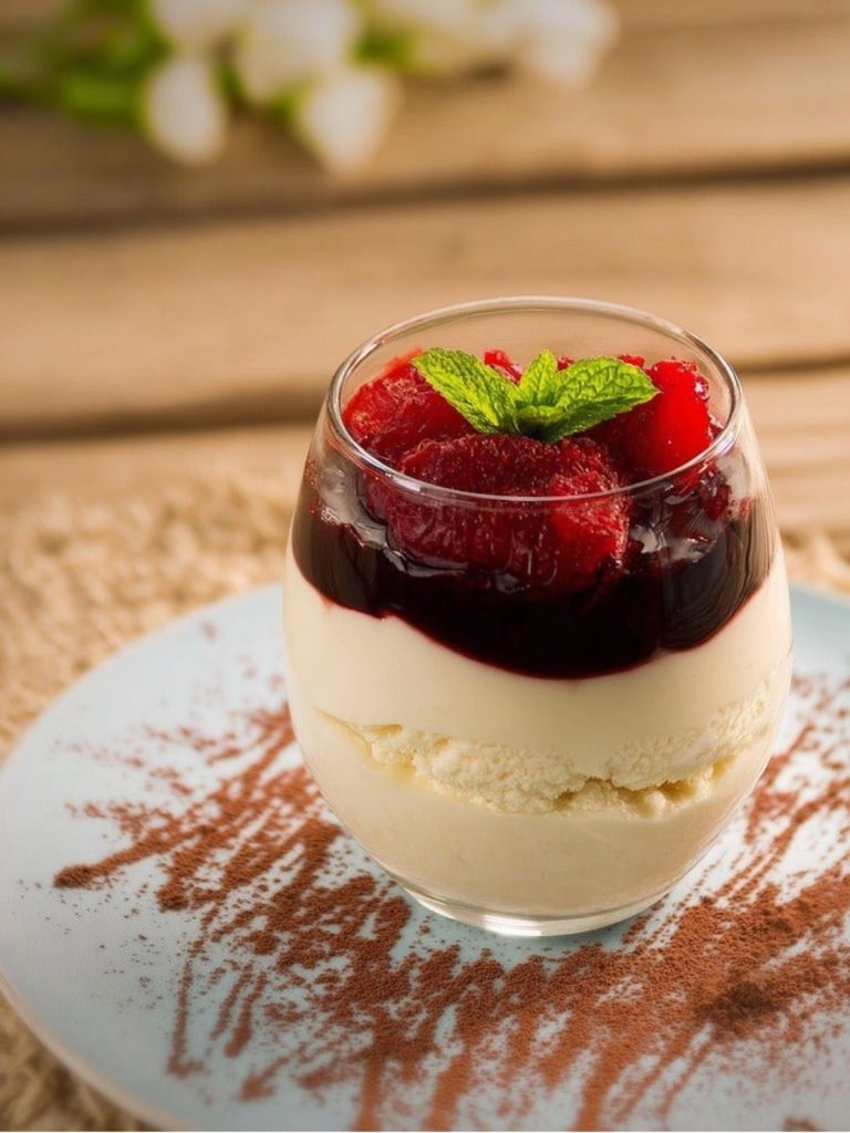 Panna Cotta de Vainilla con Frutos Rojos (5)