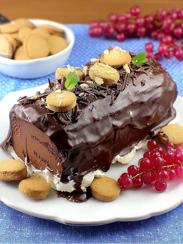 Rollo helado de crema, chocolate y galleta (2)
