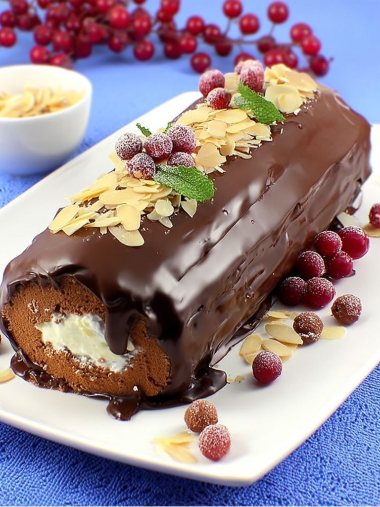 Rollo helado de crema, chocolate y galleta (5)