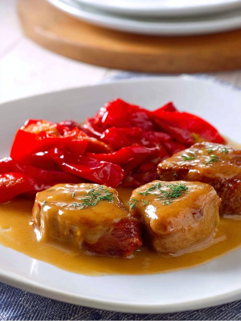 Solomillo Guisado con Pimientos Caramelizados (2)