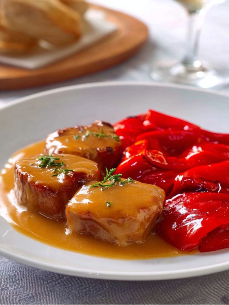 Solomillo Guisado con Pimientos Caramelizados (3)
