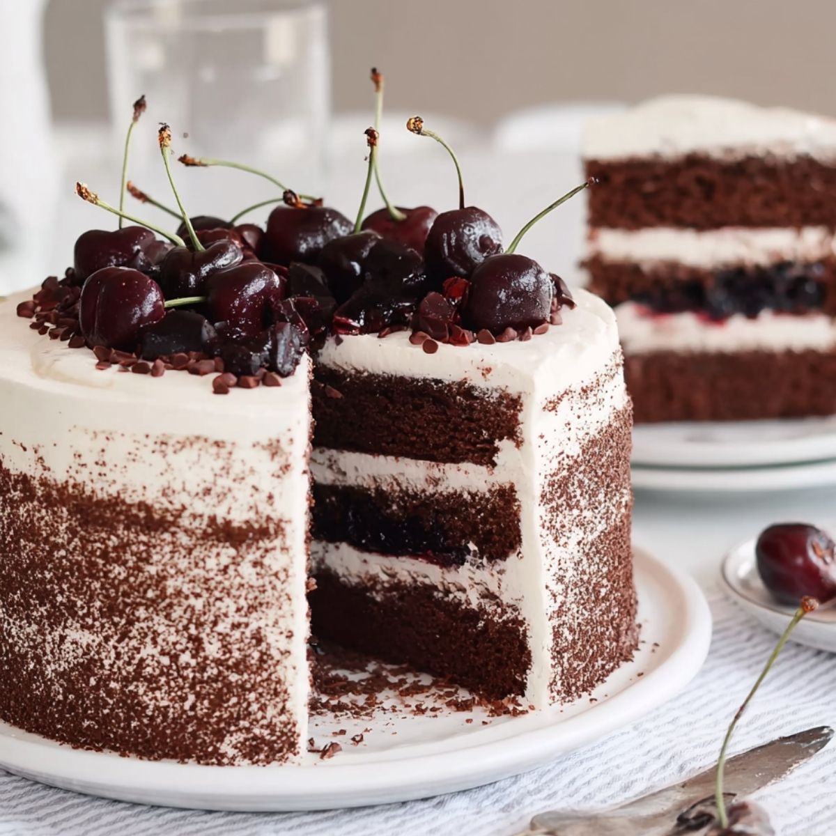 Tarta Selva Negra Cremosa y Elegante