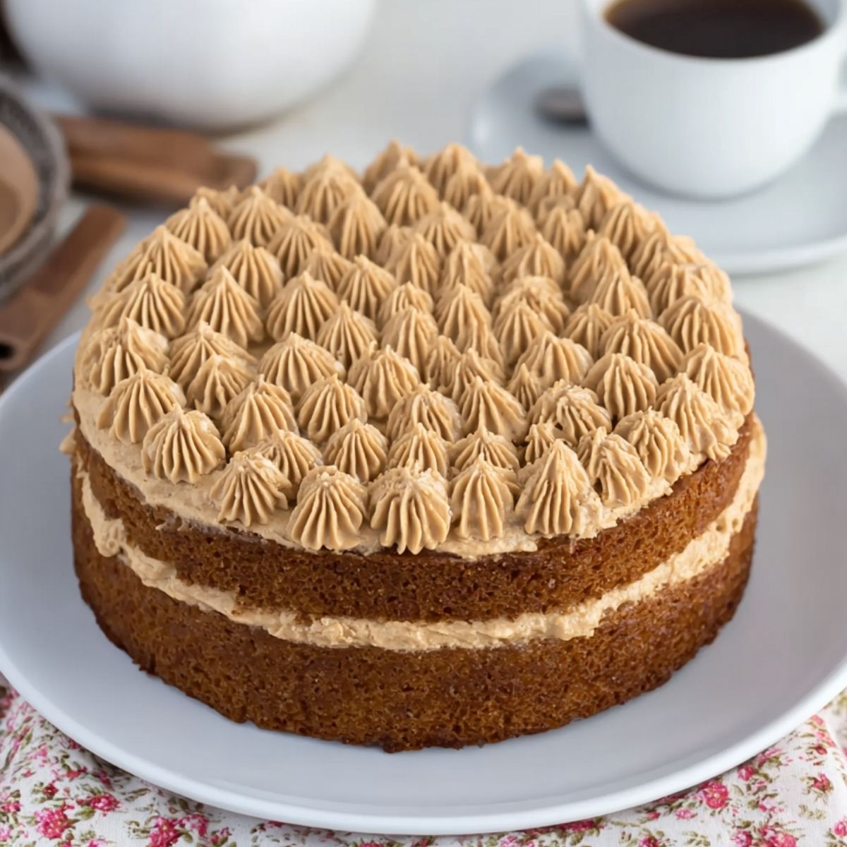 Torta de Café con Crema Casera