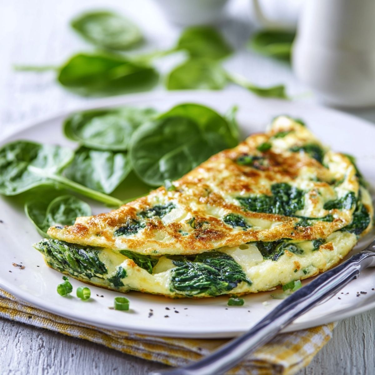 Tortilla de Espinacas y Queso