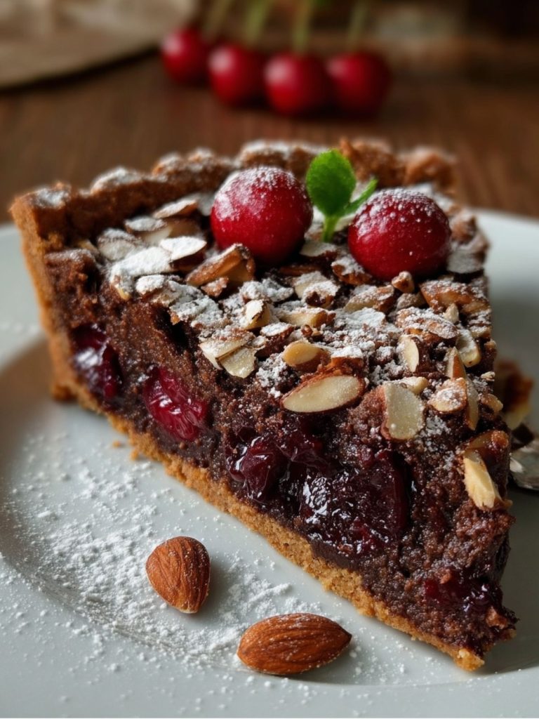 Pastel de Chocolate, Cerezas y Amaretto (3)