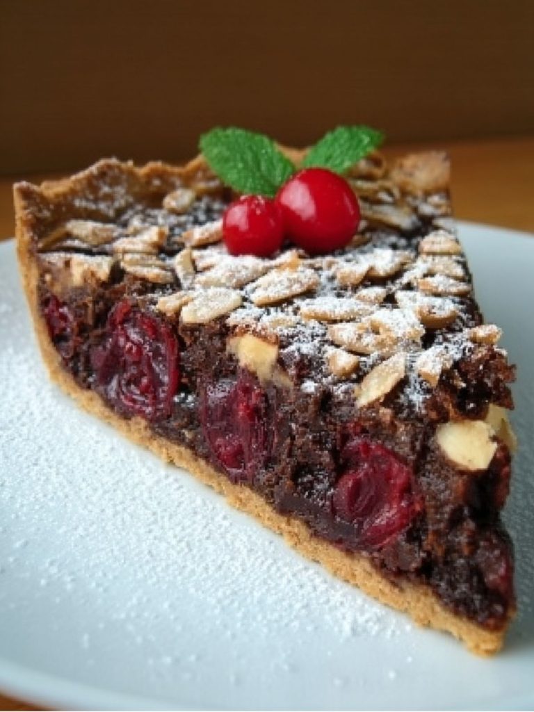 Pastel de Chocolate, Cerezas y Amaretto (4)